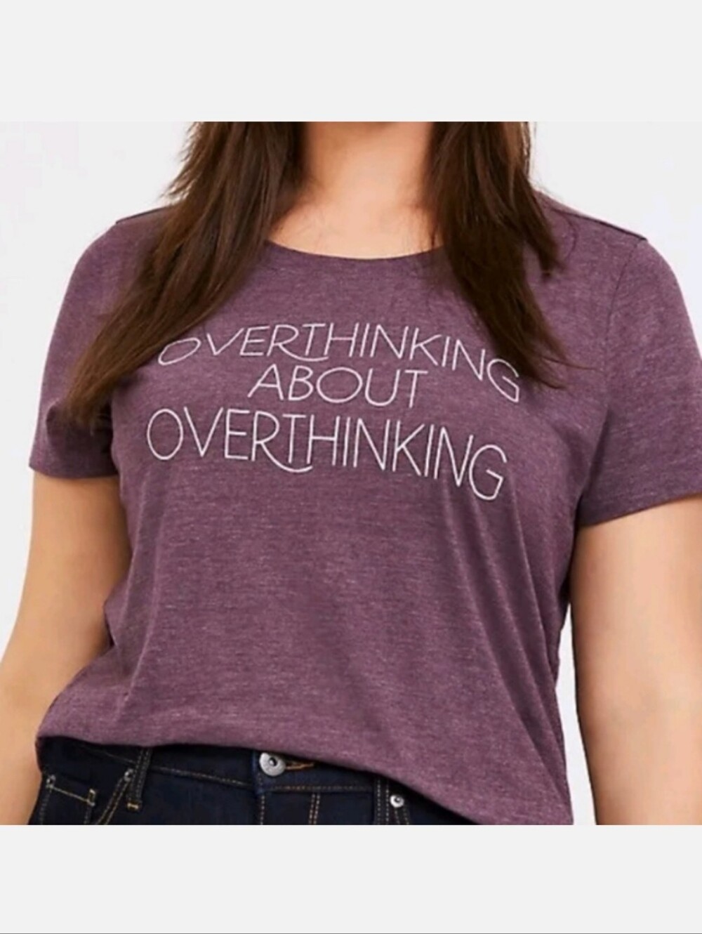 Torrid Overthinking About Overthinking Slim Fit Tee
